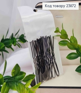 Набір : Рогач-Шпилька (20шт/уп), 6см, Чорного кольору 231172 фото