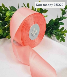 Лента атласная БЛЕДНО-РОЗОВАЯ (цвет 075), ширина 0,6см, длина 36 ярдов (33м) 715029 фото