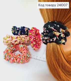 Резинка объемная ткань с орнаментом цветы в асс. 241007 фото