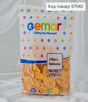 Воздушные шары латексные 12'' Gemar Бежевые Матовые (30см), 100шт/уп 575412 фото