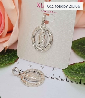 Иконка рождена, Богородица, в круглом ободке, 1,7см. Xuping 210166 фото