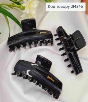 Краб пластик, глянцевый, прямоугольный "Fashion", 9см, Черного цвета 214246 фото