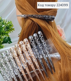 Заколка стрела металл, ажурная, цвета в ассорт. 13см 224099 фото