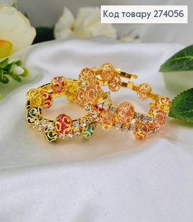 Браслет дитячий золотий з камінцями та бусинками в асорт. 274056 фото