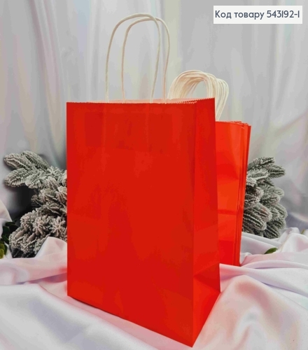 Пакет крафтовий, 27*21*11см, Червоний 543192-1 фото 1