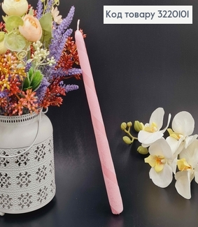 Свічка декоративна "Стрічка" 30см, колір РОЖЕВИЙ 3220101 фото