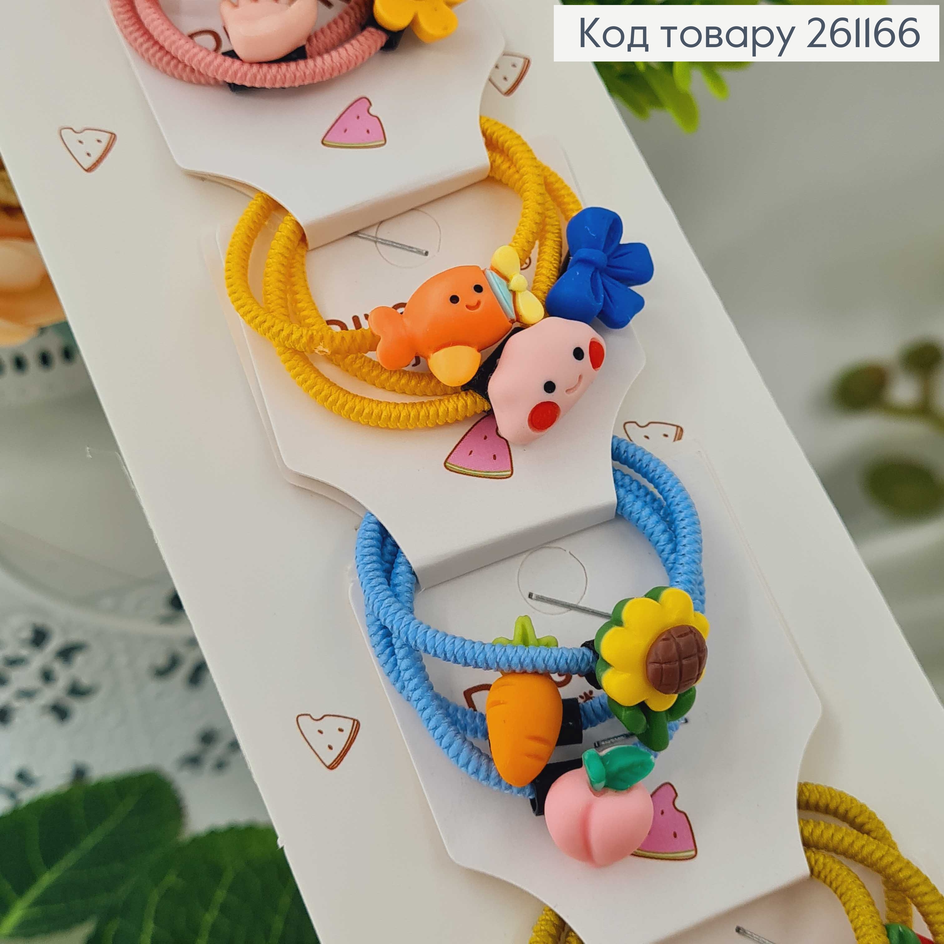 Резинка детская "Тройной микс" 30шт./уп. в ассорт. 261166 фото 2