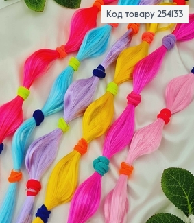 Резинка (4см) з пасмами 42см з резинками в асортименті 254133 фото