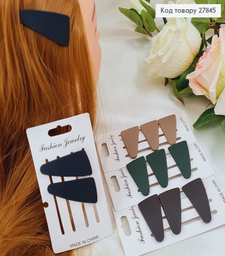 Заколка тик так в асс. 3 шт / уп. 232054 фото 1