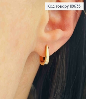 Серьги "Овальные", 1,2см, английская застежка, Xuping 18К 118635 фото