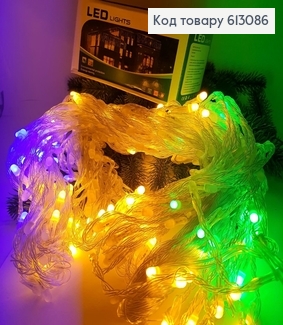 Гирлянда Водопад белая проволока 3*2,8 320 LED цветная 613086 фото