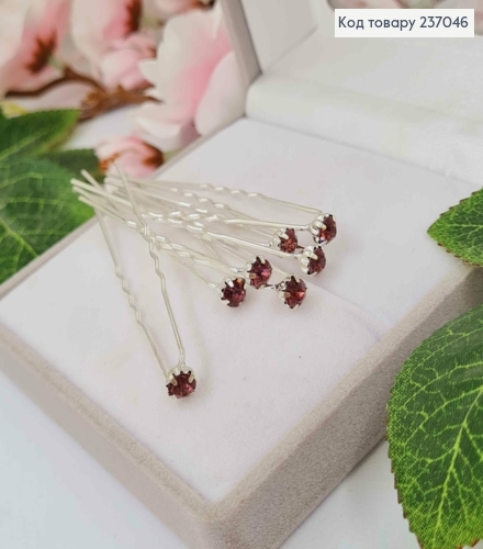 Шпилька-Рогач с камешками Фиолетового цвета 237046 фото 1