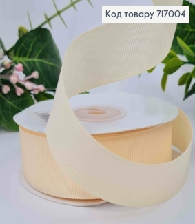 Лента репсовая АИВОРИ-ПЕРСИКОВАЯ (цвет 815), ширина 2,5см, длина 25 ярдов (23м) 717004 фото