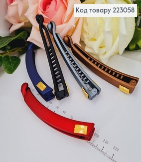 Заколка банан 10 см пластик в ассорт. 223058 фото