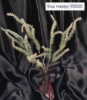 Искусственная декоративная композиция Лаванда, БЕЛОГО цвета, 5 веточек на металлическом стержне, 36см. 551520 фото