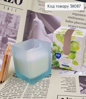 Аромасвічка в стакані з кришкою (2 гноти) Herbal garden, Bispol, 26год., 160грам, snk80md-378 311087 фото