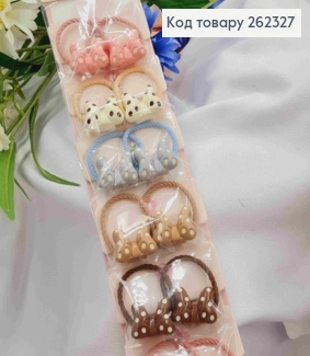 Набор резинок (20шт),БАНТИК, размер 2,5*2см,резка 3см, цвета в ассорт, 262327 фото