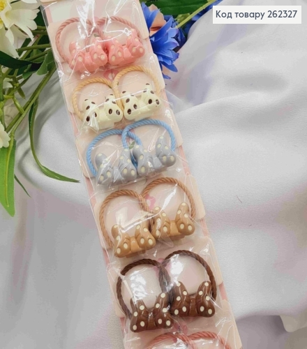 Набор резинок (20шт),БАНТИК, размер 2,5*2см,резка 3см, цвета в ассорт, 262327 фото 1