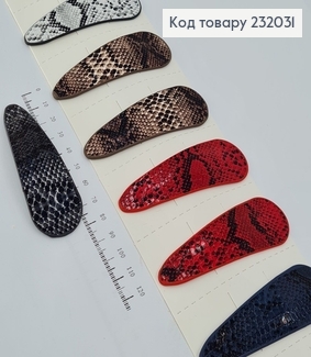 Заколка Тік - так 8 см Леопард екошкіра  в асорт. 232031 фото