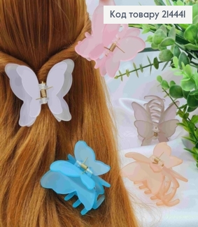 Краб пластик матовий " МЕТЕЛИК", 6*5см, Кольори в асортименті 214441 фото