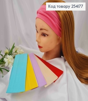 Повязка однотонная, размер 20*6,5см, цвета в ассортименте. 254177 фото
