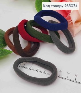 Резинка микрофибра простая 6см, темного цвета в ассорт. 263034 фото