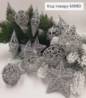 Набір іграшок СРІБЛО глітер дуті, 12шт/уп, Україна 619180 фото