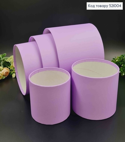 Набор Коробок 5шт, Без крышки, Лилового цвета 17,5*20,5см, 16*18,5см, 14*16,5, 12*14,5, 11*12,5см. 521004 фото 1