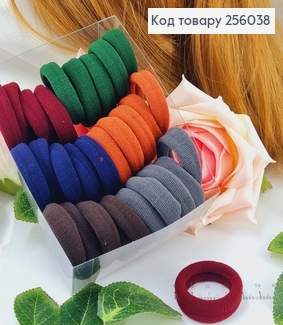 Резинка микрофибра Темные Тона, 30шт/уп., Китай 256038 фото