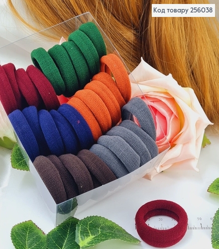 Резинка микрофибра Темные Тона, 30шт/уп., Китай 256038 фото 1
