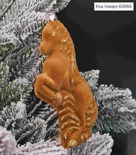 Фигурка бархат "КОНЬ" (белый, пудра, серебро) 13*6*2,8см, в ассортименте, пластик, Украина 612666 фото 3