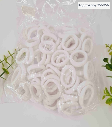 Резинка-микрофибра (100шт/уп), БЕЛОГО цвета, 3см 256056 фото 1