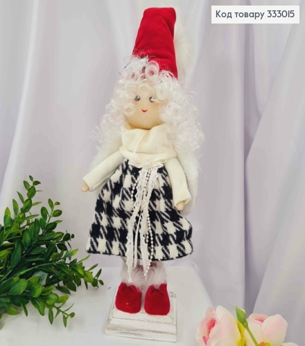 Кукла ДЕВОЧКА-АНГЕЛ в Черно-Белом платье, высота 40см,ручная работа, Украина. 333015 фото 1