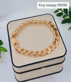 Браслет ПАНЦИРНОЕ плетение, длина 21см, ширина 9мм, Xuping 18K 151096 фото