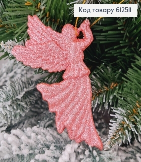 Новорічна фігура Блиск Янгол з дудкою РОЖЕВИЙ, 10*7см, Україна 612511 фото