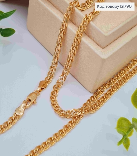Цепочка плетения НОННАЯ, ширина 4мм, длина 45см, Xuping 18K 121790 фото 1