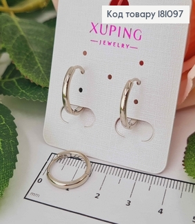 Серьги родованные, Кольца диам. 1,5см, Xuping 181097 фото