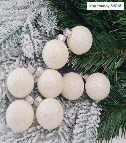 Набір куль 40мм Блиск БІЛИЙ 8шт/уп, Україна 640118 фото 1