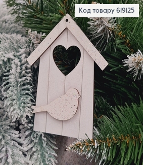 Іграшка на ялинку дерев'яна Годівничка, 10*6см, Україна 619125 фото