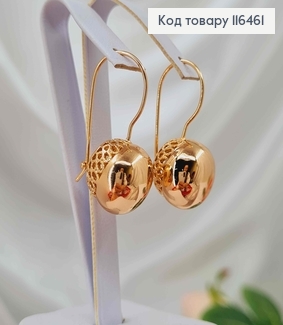 Серьги, Ажурные шары, 3*1,5см франц.зам. Xuping 18K 116461 фото