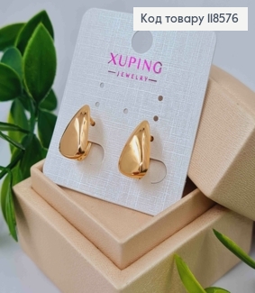 Серьги "Фигурный Треугольник", 1,6см, английская застежка, Xuping 18К 118576 фото