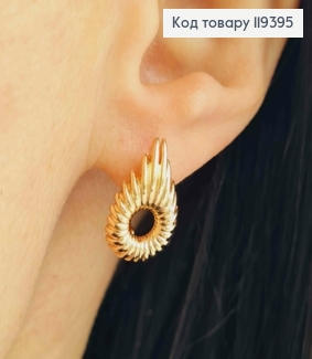 Серьги "Огненные Глаза", 1,7см, английская застежка, Xuping 18К 119395 фото