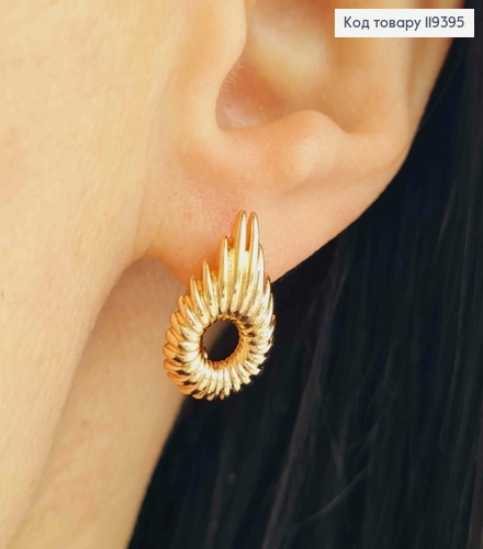 Серьги "Огненные Глаза", 1,7см, английская застежка, Xuping 18К 119395 фото 1