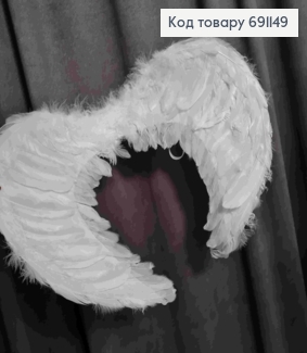 Крила Янгола, Білого кольору, з пір'ям, 55*35см 691149 фото