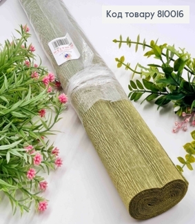 Креп-папір гофрований, ОЛИВКОВИЙ (колір 562), ширина 50см, довжина 2,5м, ITALY 810016 фото