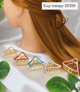 Краб металл, Треугольник с цветной эмалькой, 4см, цвета в ассорт. 215359 фото