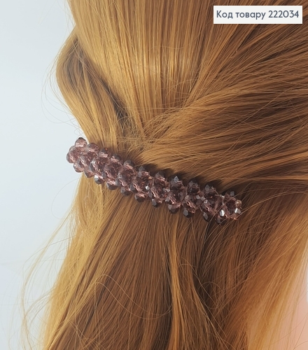 Заколка автомат металл с стиклярусом 222034 фото 2