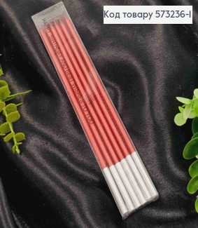 Свечи для торта, Красные металлики, 6шт/уп, 15см 573236-1 фото