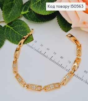 Браслет Геометрический  5мм, длина 17+2см, Xuping 18K 150563 фото