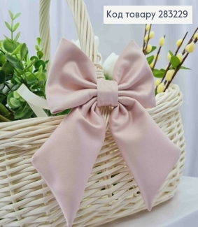 Повязка для корзины Бантик, Пудрово цвета на завязках, плотный атлас,13*17см, ручная работа,Украина 283229 фото